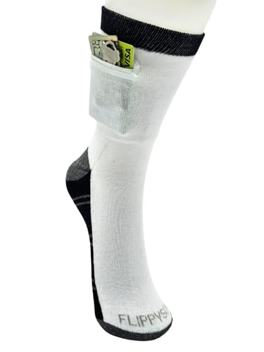 Zipper Sock Wallet (3 Pack) - Striped Black Gray Sock