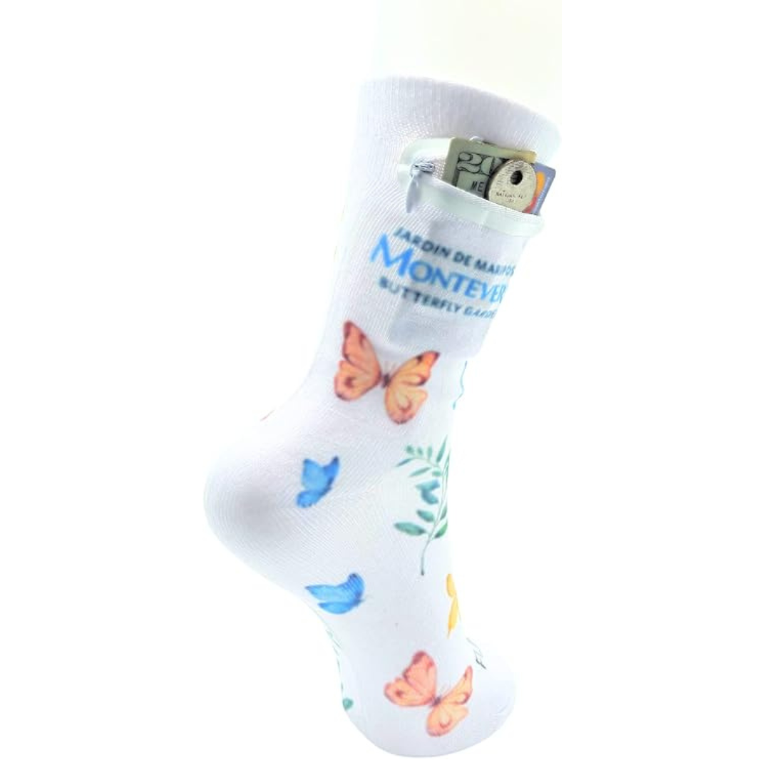 Zipper mPathy Sock Wallet - Monteverde Butterfly Garden