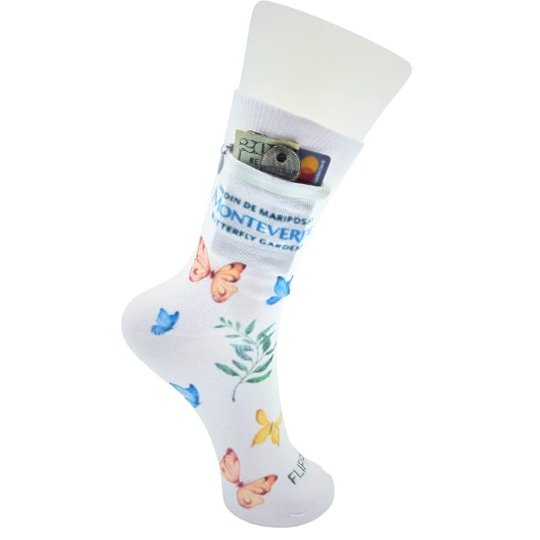 Zipper mPathy Sock Wallet - Monteverde Butterfly Garden