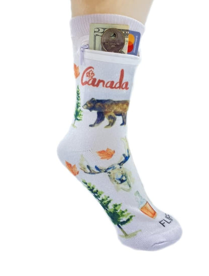 Zipper Sock Wallet - Canada Sock