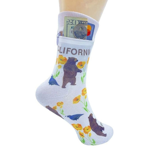 Zipper Sock Wallet - California Sock