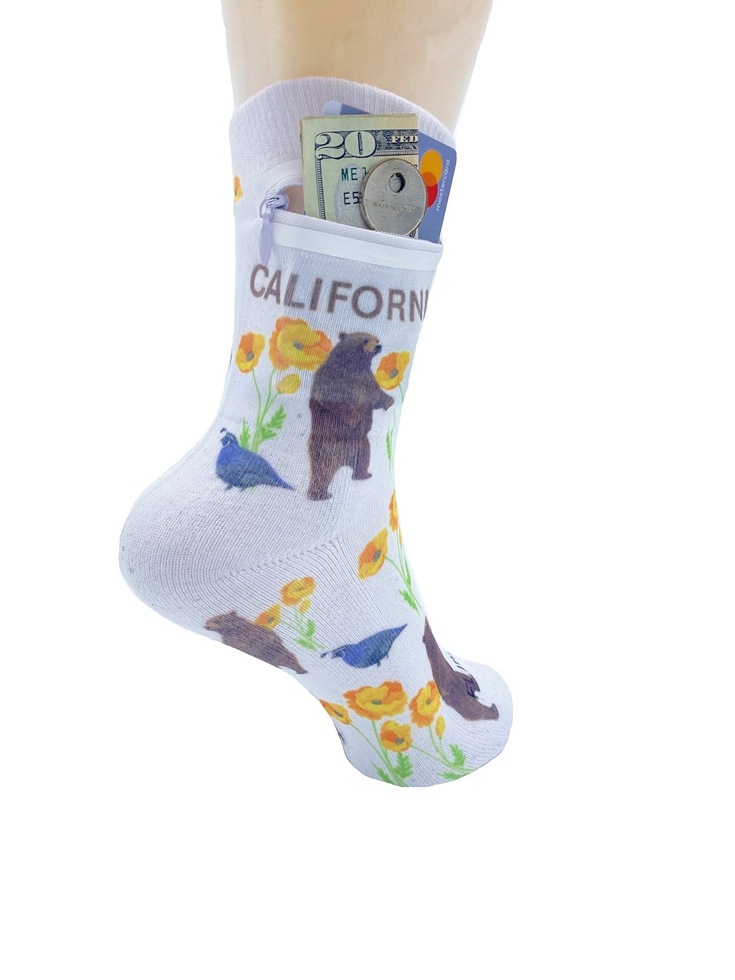 Zipper Sock Wallet - California Sock