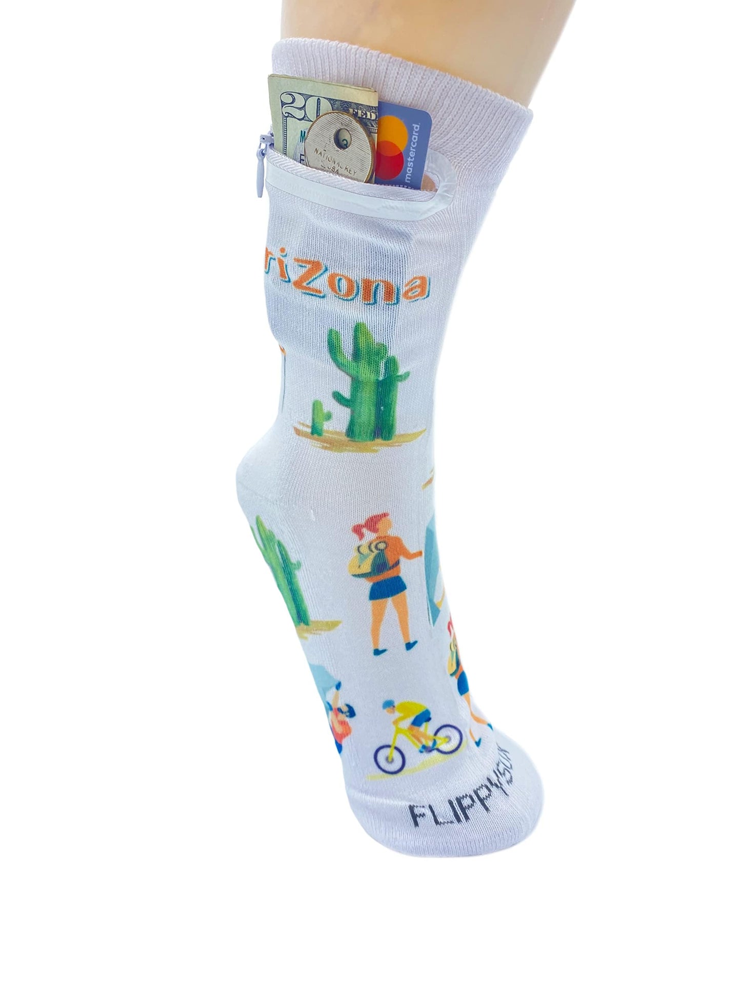 Zipper Sock Wallet - Arizona Sock