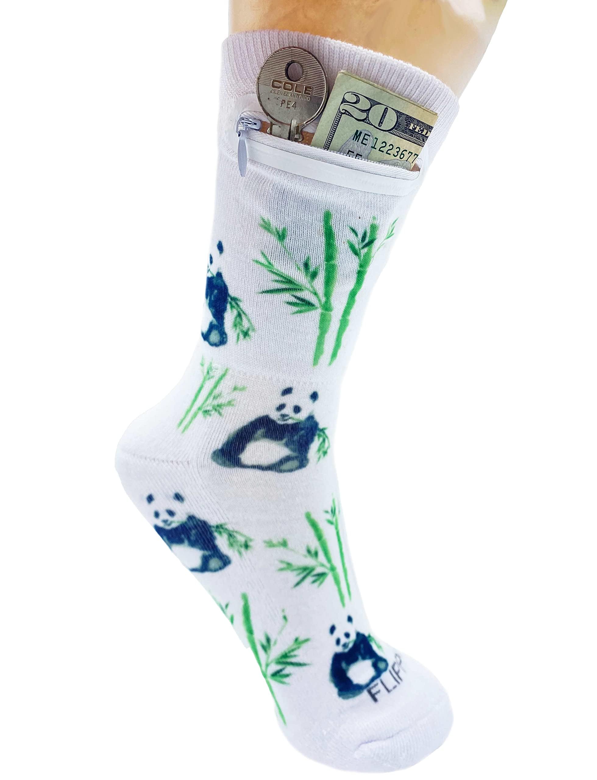 Zipper Sock Wallet - Panda Sock – FlippySox