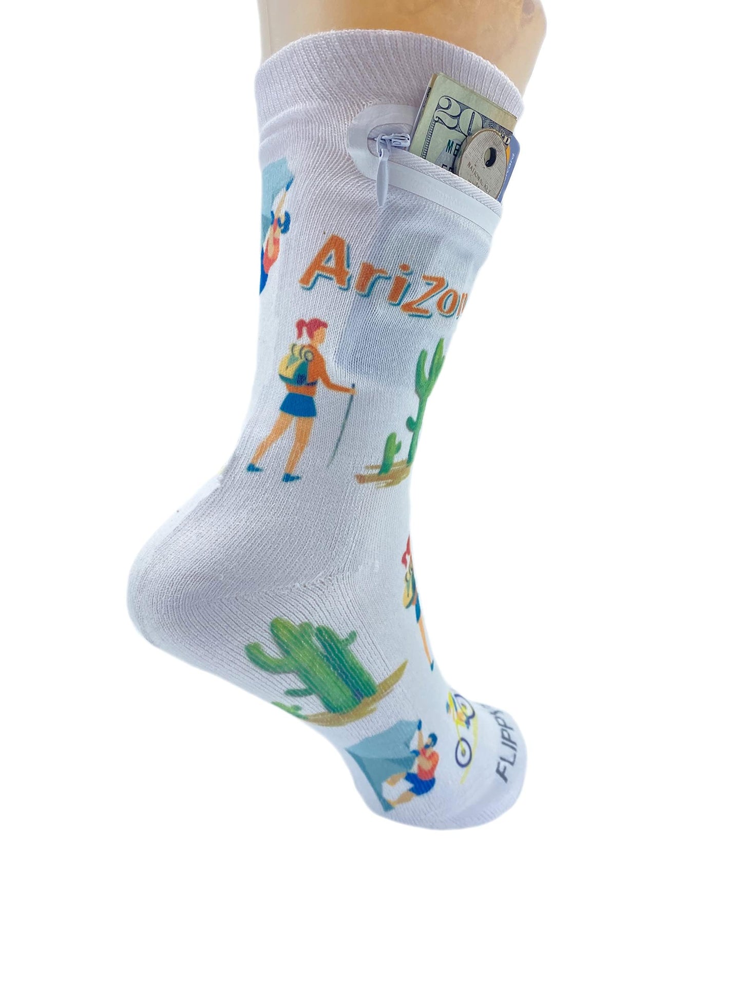 Zipper Sock Wallet - Arizona Sock