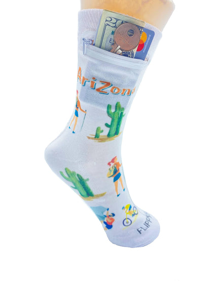 Zipper Sock Wallet - Arizona Sock