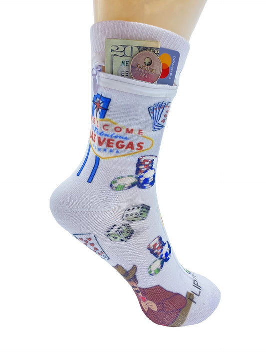 Zipper Sock Wallet - Las Vegas Sock