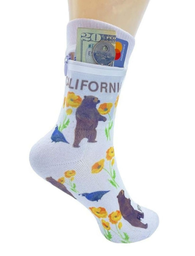 Zipper Sock Wallet - California Sock