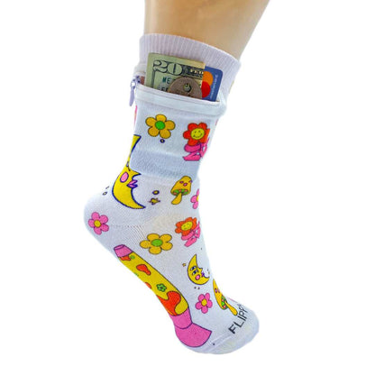 Zipper Sock Wallet - Hippie Sock