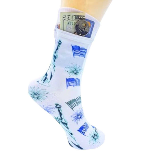 Zipper Sock Wallet - America Sock