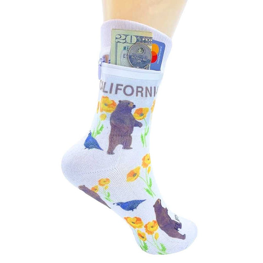 Zipper Sock Wallet - California Sock