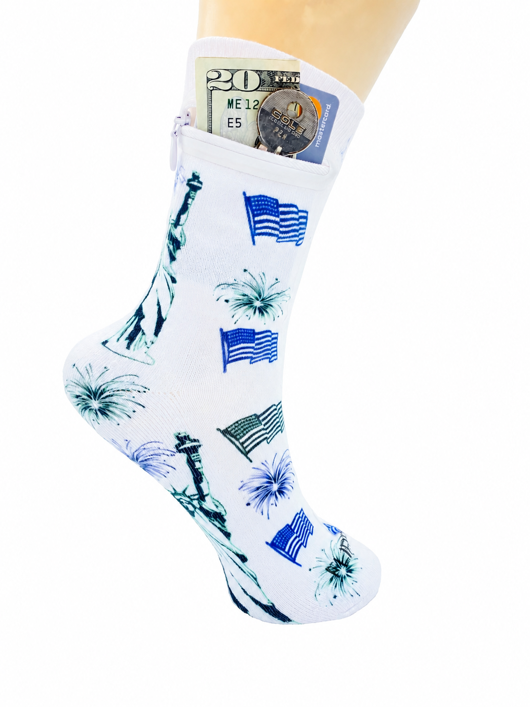 Zipper Sock Wallet - America Sock