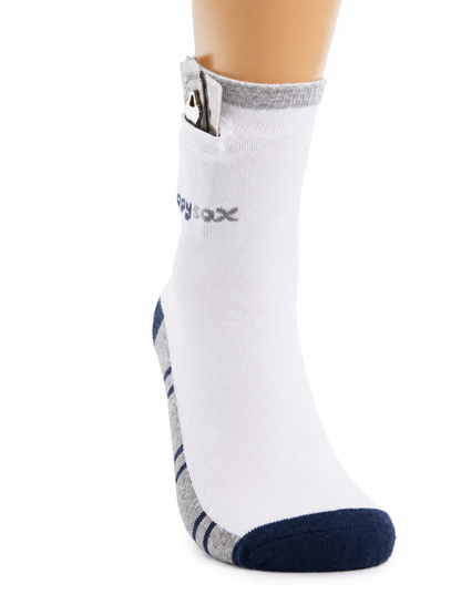 Zipper Sock Wallet (3 Pack) - Blue Gray Sock