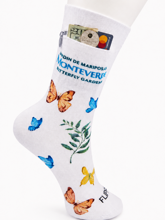 Zipper mPathy Sock Wallet - Monteverde Butterfly Garden