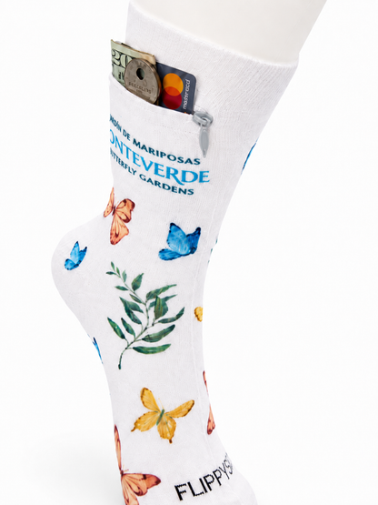 Zipper mPathy Sock Wallet - Monteverde Butterfly Garden