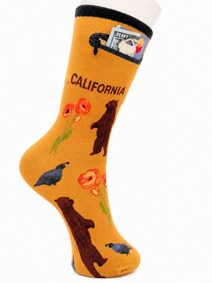 Zipper Sock Wallet - California Sock