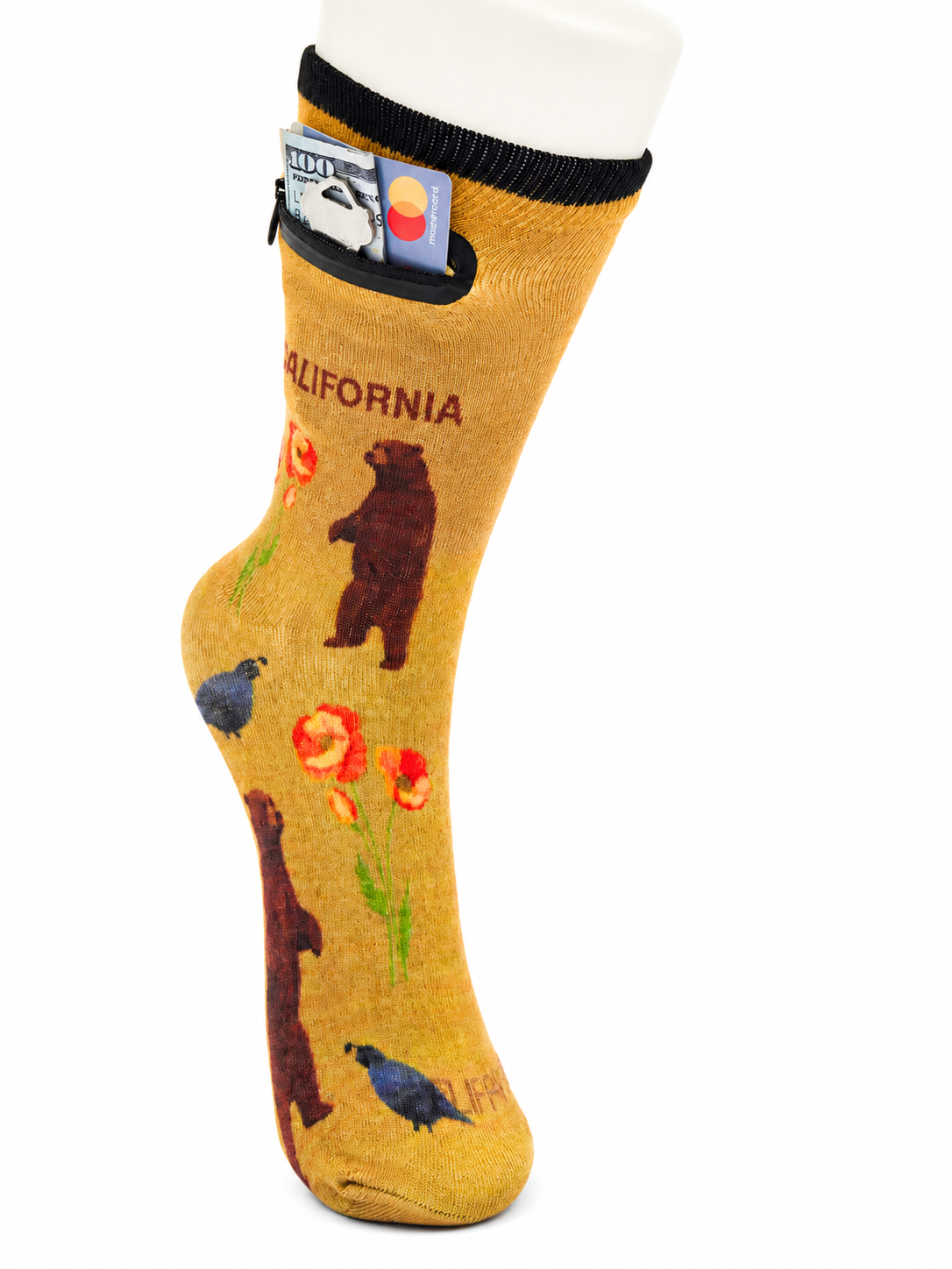 Zipper Sock Wallet - California Sock