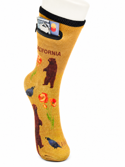 Zipper Sock Wallet - California Sock