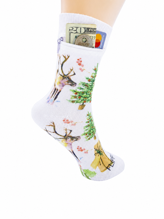 Zipper Sock Wallet - Christmas 2 Sock