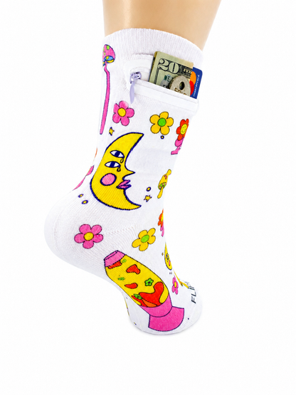 Zipper Sock Wallet - Hippie Sock