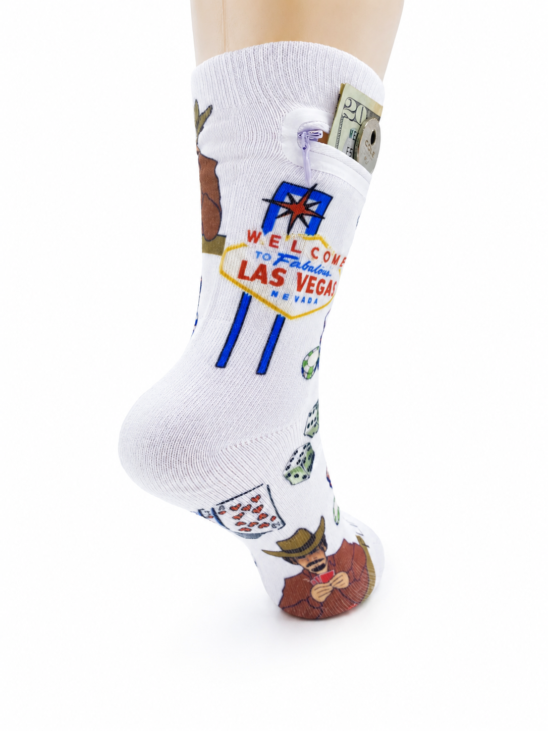 Zipper Sock Wallet - Las Vegas Sock