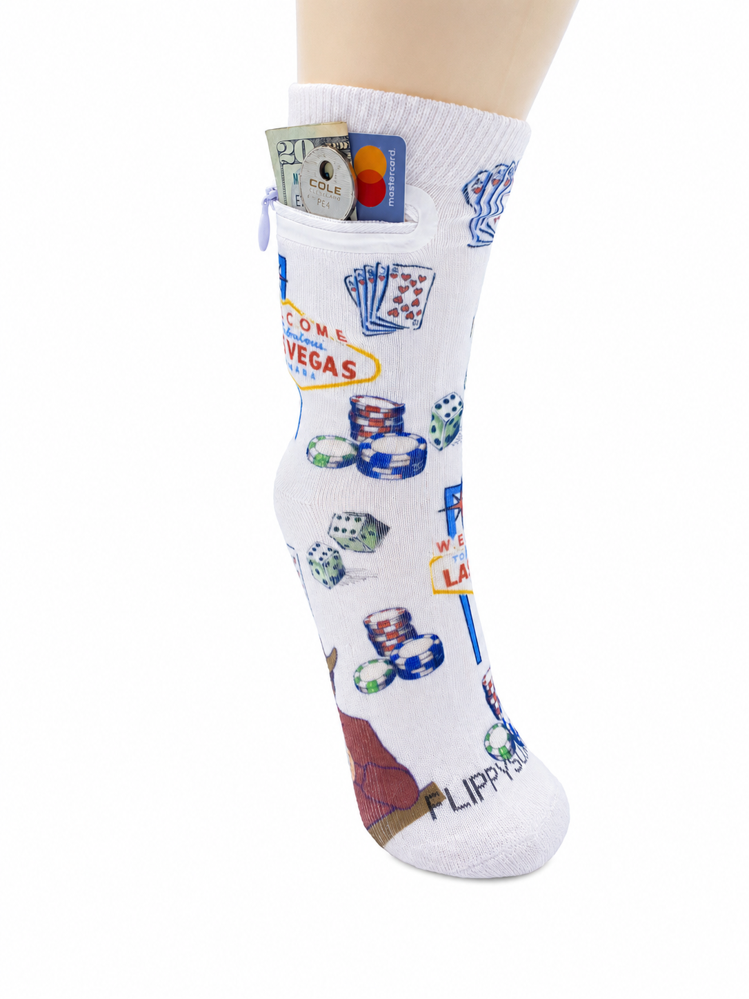 Zipper Sock Wallet - Las Vegas Sock