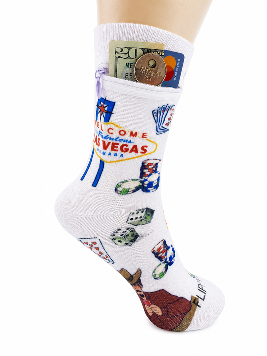Zipper Sock Wallet - Las Vegas Sock