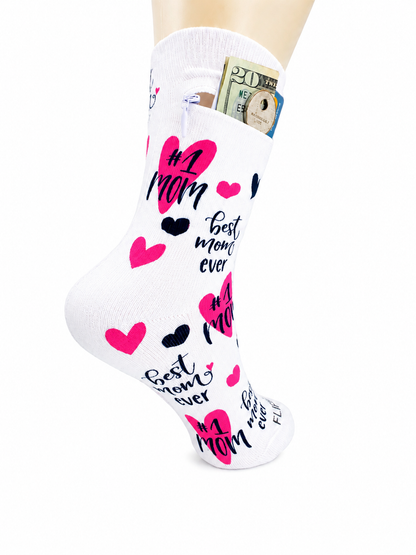 Zipper Sock Wallet - Mom Sock