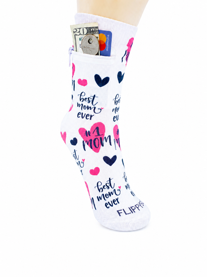 Zipper Sock Wallet - Mom Sock