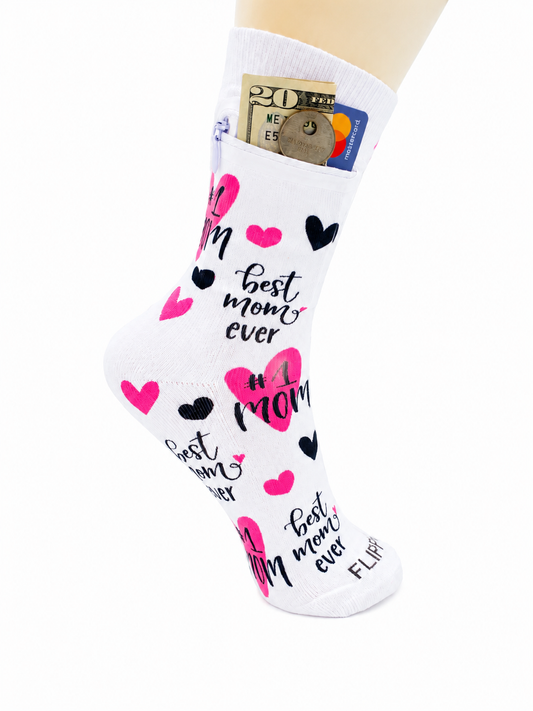 Zipper Sock Wallet - Mom Sock