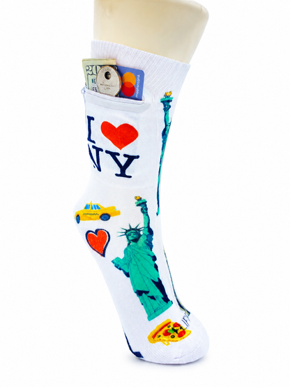 Zipper Sock Wallet - New York Sock