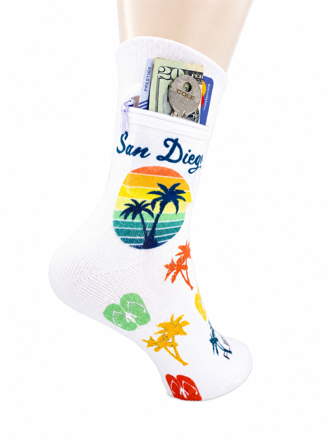 Zipper Sock Wallet - San Diego Sock