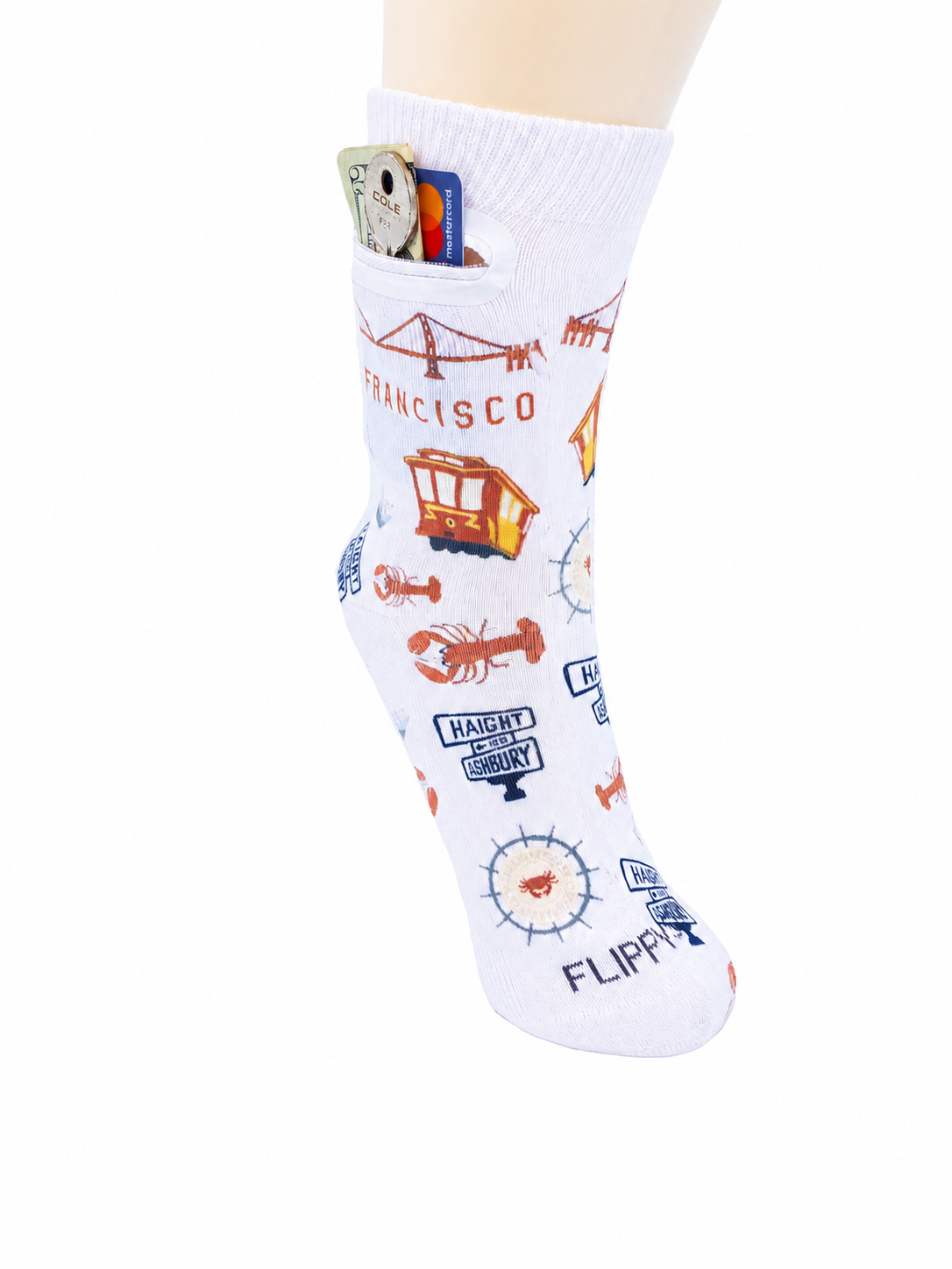 Zipper Sock Wallet - San Francisco Sock