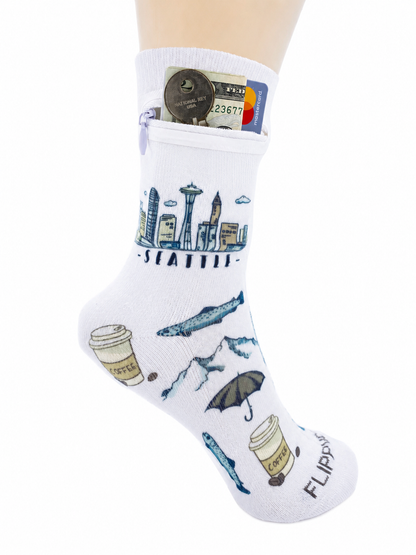 Zipper Sock Wallet - Seattle Sock