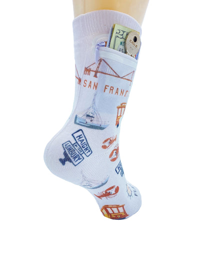 Zipper Sock Wallet - San Francisco Sock