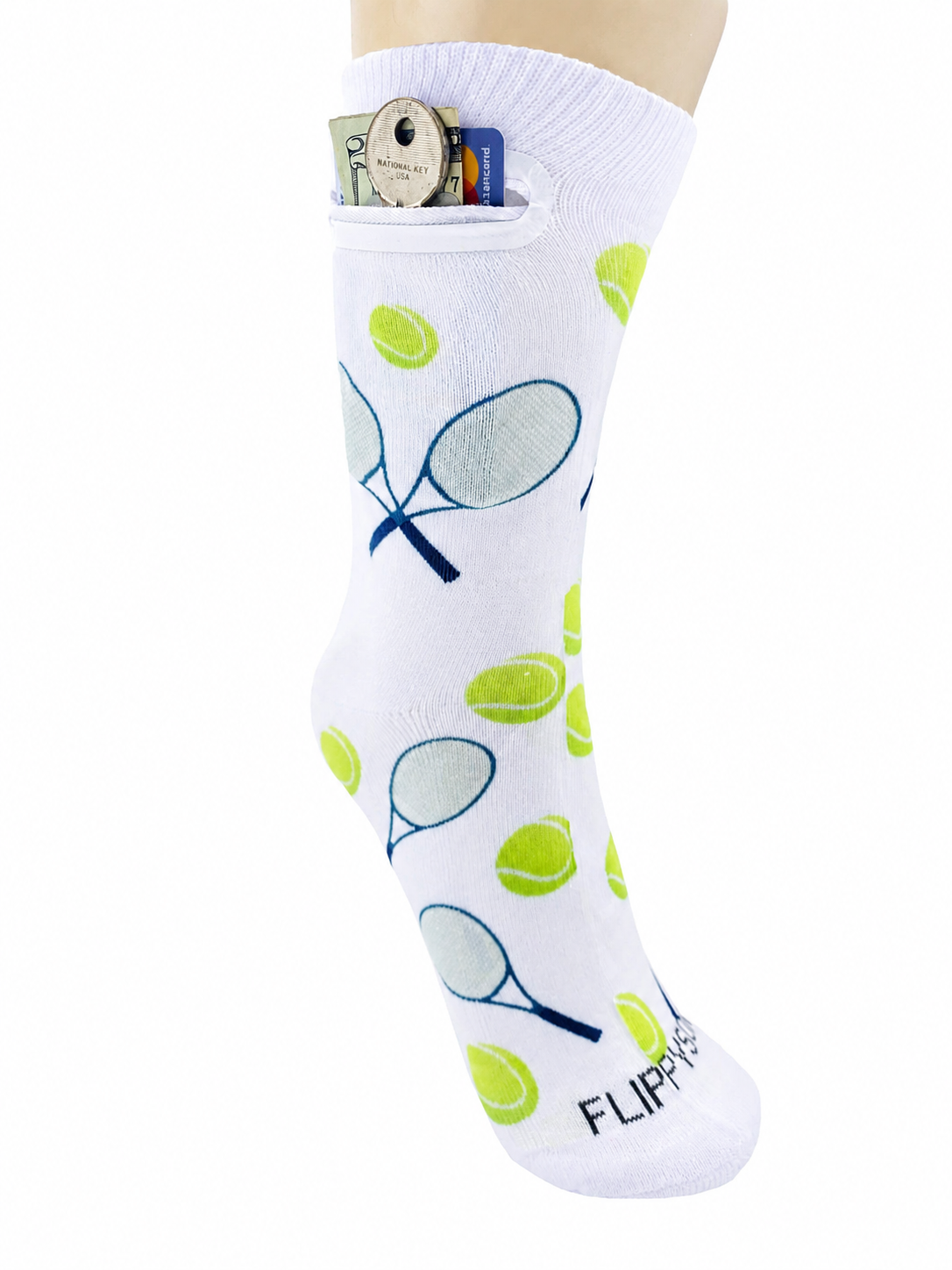 Zipper Sock Wallet - Tennis