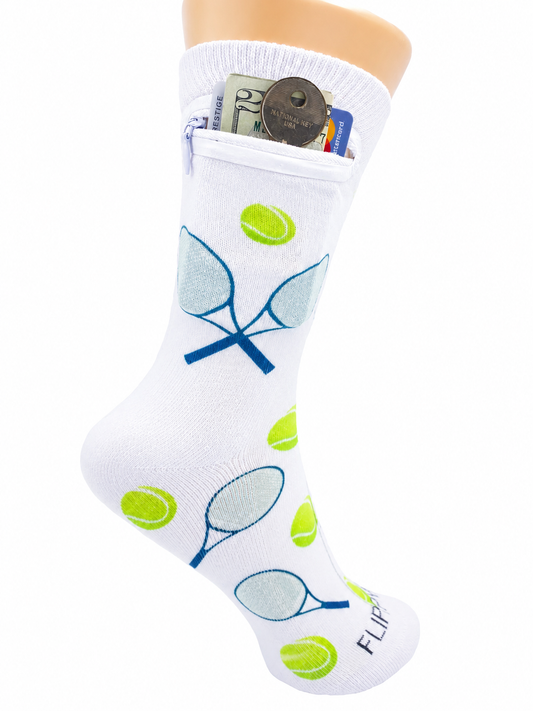 Zipper Sock Wallet - Tennis
