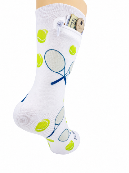 Zipper Sock Wallet - Tennis
